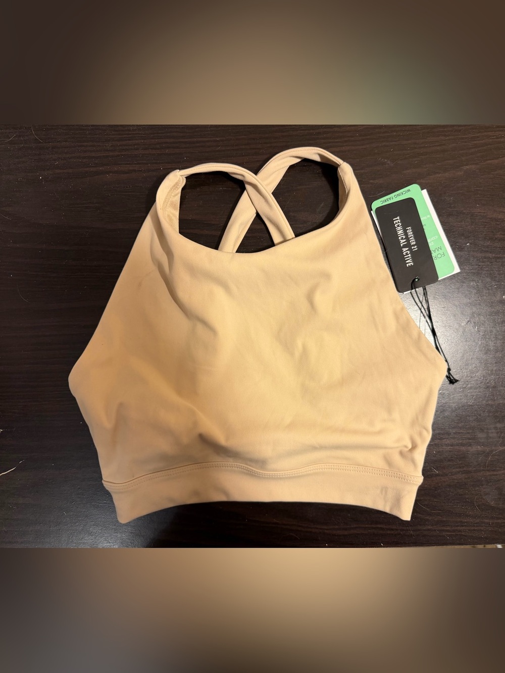 Forever 21 Nude/Tan Crossback Sports Bra